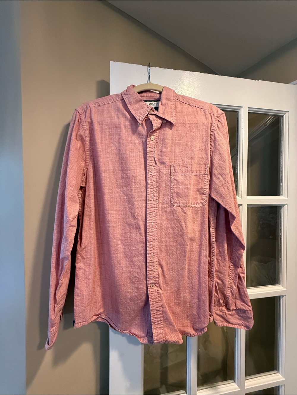 Club Room Men's Textured Red Button-Down Shirt